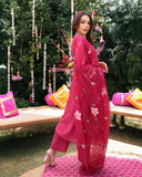 Gosriki Women'S Rayon Blend Straight Printed Kurta With Pant & Dupatta (Roka Rani-Gs_5Xl_Pink_Xxxxx-Large),Pink,5,B0DFCJ36BR