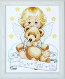 Tobin Heavenly Angel, 11 x 14 Cross Stitch Kit, by The Yard, Multicolor, 14 Count
