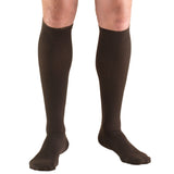 Truform Compression Socks, 20-30 mmHg, Men's Dress Socks, Knee High Over Calf Length, Brown, Large, 1944BN-L