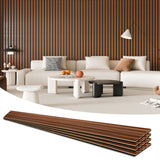 Art3d 4-Pack 94.5 x 7.9 inch Acoustic Wood Slat Wall Panels for Interior Decor, 3D Fluted Sound Absorbing Wood Paneling for Acce