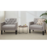 TYBOATLE Accent Chairs Set of 2 Comfy Living Room Chair Tufted Mid Century Modern Accent Chair, Cozy Upholstered Reading Arm Cha