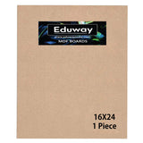 Eduway 16X24 Inch Mdf Board Wood Sheet For Mandala , Lippan, Resin Art & Craft, 4Mm Thick, Pack Of 1 - Premium Cardboard Materia