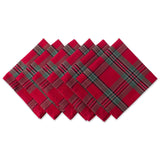 DII Farmhouse Christmas Plaid Dining Table & Kitchen D cor, Holiday Napkin Set, 18X18, Red & Green, 6 Count