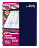 Adams Bookkeeping Record Book, Monthly Format, White (AFR71), 8.5 x 11 inches