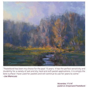 Ampersand Art Supply Pastel Painting Panel: Museum Series Pastelbord, Sand, 1/8 Inch Flat Profile, 16X20