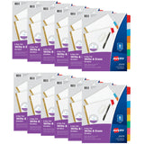 Avery Big Tab Write & Erase Dividers for 3 Ring Binders, 8Tab Sets, Multicolor, 12 Sets (21950)