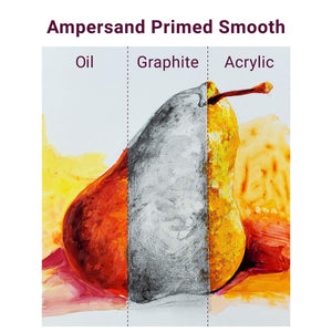Ampersand Art Supply Wood Gesso Artist Painting Panel: Primed Smooth, 9'' X 12'', 7/8'' Cradled Profile