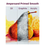 Ampersand Art Supply Wood Gesso Artist Painting Panel: Primed Smooth, 9'' X 12'', 7/8'' Cradled Profile