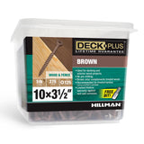 Deck Plus 3-1/2 Inch Epoxy Coated Exterior Wood and Fence Screws #10 x 3-1/2 Torx/Star Drive Included Coarse Thread, Outdoor Rus