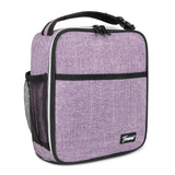 Small Insulated Lunch Bag for Men Women, Splash Proof Mini Portable Reusable Thermal Lunch Box Cooler Tote for Adults, Purple
