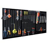 Ultrawall Peg Board Wall Organizer 4 ft. Metal Pegboard Garage Wall Pegboard Tool Storage Kit with Accessories for Garage, 45pcs
