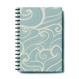 Zenithink Wave Aesthetic Simple Wiro Journal Notebook | 80 Gsm Paper With 350Gsm Hard Cover | Single Ruled | Pages 160| A5 Siz