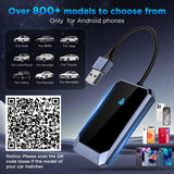 Android Auto Wireless Adapter for Factory Wired Android Auto - Instant Connection, Converts Wired to Wireless, Compatible with A