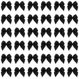 200pcs Mini Satin Ribbon Bows Flowers Black Craft 1 Inch Pre-Tied Small Christmas Satin Ribbon Bows for DIY Crafts Gift Wedding 
