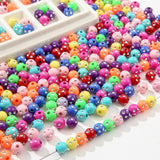 CYEENUT 8mm Acrylic Beads 600pcs Rhinestone Spacer Bubble Bead Plastic Crafts Bead for DIY Necklaces Bracelets Earrings Jewelry 