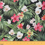 Tropical Fabric by The Yard, Retor Floral Upholstery Fabric for Chairs, Summer Tropical Palm Tree Leaves Decorative Fabric, Fabr
