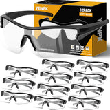 YENPK 12 Pack Safety Glasses, ANSI Z87.1 Certified Protective Eyewear Impact Resistant Anti-Scratch Safety Goggles for Men Women