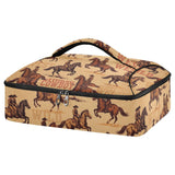 SyXIOP Insulated Casserole Carrier Bag Vintage Western Cowboy Rodeo Horse