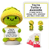 Gossby Positive Turtle Crochet - Inspirational Gift for Women - You re Turtle-Y Awesome - Christmas, Birthday, Appreciation Tha