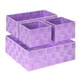 Posprica Woven Storage Baskets for Organizing, Small Black Baskets Cube Bin Container Tote Organizer Divider for Drawer, Closet,