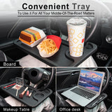 JUSTTOP Car Steering Wheel Desk for Laptop,Multipurpose Travel Car Accessories, Car Seat Stand Trays for Eating, Steering Wheel