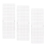 Econoco Portable Grid Panels, 2 x 6 Feet Wire Display Panels, Pack of 3, Retail Merchandising Fixtures, Chrome