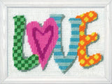 Design Works Crafts Love Needlepoint Kit, 7X5 Stitched In Yarn