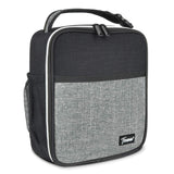 Small Insulated Lunch Bag for Men Women, Splash Proof Mini Portable Reusable Thermal Lunch Box Cooler Tote for Adults, Black & G