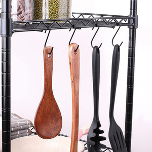 10 Pack Black S Hooks for Hanging Plants, Metal Hooks for Hanging, Small S Hooks for Hanging Heavy Duty, Durable S Shaped Kitche