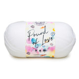 Lion Brand Yarn Pound of Love, Value Yarn, Large Yarn for Knitting and Crocheting, Craft Yarn, White