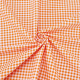 PH PandaHall 62.9 Inch Wide Orange Plaid Fabrics Gingham Cotton Fabric by The Yard Checkered Crafts Fabric Tartan Pattern Fabric