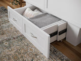 Monroe Full Murphy Bed Chest In White