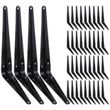 HEART ART 40 Pack Shelf Bracket 12 Inch ,Heavy Duty Shelf Brackets,Floating Shelf Bracket L Brackets,Metal Shelf Brackets for Wa