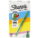 SHARPIE Liquid Highlighters, Chisel Tip, Fluorescent Green, Box of 12