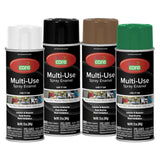 COLOR CARE Spray Paint, 12 oz, 4-Pack (Home & Garden Mix: Brown, Dark Green, Gloss White, Gloss Black) - All-Purpose, Indoor & O