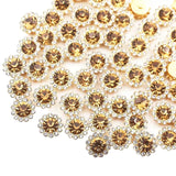 12mm 150pcs Crystal Yellow Sew on Rhinestones, Crystals Glass Gems with Metal Base Claw Flatback Rhinestones for Crafting, Sunfl
