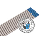 TIG Welding Tungsten Electrodes, 2% Lanthanated, BLUE, EWLa-2, 1/8 in x 7 in 10 pc pack