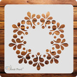 Kachi Pencil Floral Design Art Pattern Stencils for Art, Craft and Painting, Size 6 x 6 inch Reusable Stencil for Painting, Fabr