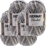 Bernat Silver Steel, Blanket Big Ball Yarn, Multipack of 4, 4 Pack