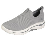 Skechers Womens Go Walk Arch Fit Iconic Sneaker Grey 9.5-New