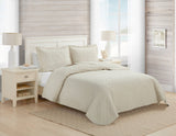 Tommy Bahama Home Quilt Set Soft Bedding with Matching Shams, Lightweight Home Decor for All Seasons, King, Chevron Dune Beige