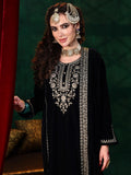 Libas Women'S Velvet Kurta Set (48786O_Blue_L)