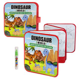 FunBlast Dinosaur World Water Painting Book for Children Reusable Magic Water Colouring Book with Pen, MessFree Educational A
