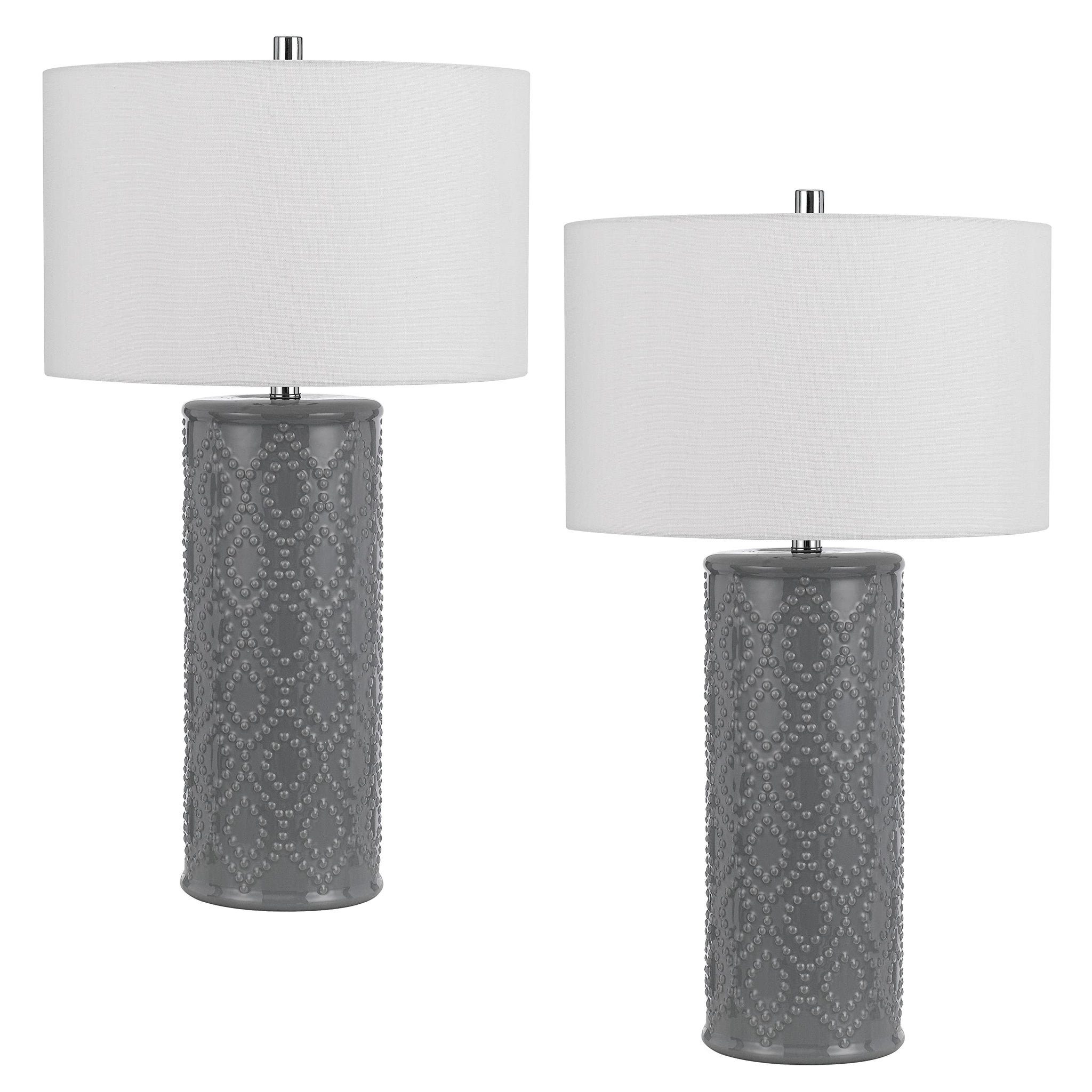 150W 3 Way Castine Ceramic Table Lamp, Priced And Sold As Pairs