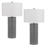 150W 3 Way Castine Ceramic Table Lamp, Priced And Sold As Pairs