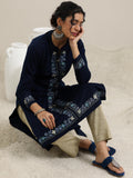 Libas Women'S Wool Regular Kurta (58144W_Blue Blue M