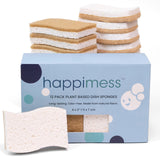 happimess Natural NonScratch Dish Sponge, Beige/White, Set of 12