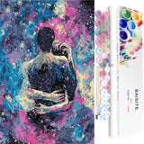 BAISITE Paint by Numbers Kit for Adults Beginners,16 Wx20 L Canvas for Painting Kits for Adults in Colorful Box-Cosmic Hug 8217