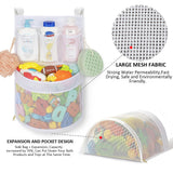Baby Bath Toy Organizer, quick drying, and mould proof, Multiple-Suspension Bath Toy Holder, Large Capacity Multi Use Bathtub To