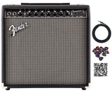 Fender Champion II 50-Watt Guitar Combo Amplifier Bundle with Instrument Cable, Picks, and Austin Bazaar Instructional Video